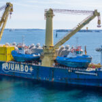 Two 22-metre, 320-tonne harbour tugs shipped from Vietnam to France.