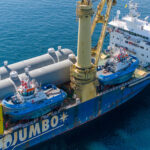 Two 22-metre, 320-tonne harbour tugs shipped from Vietnam to France.