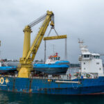 Two 22-metre, 320-tonne harbour tugs shipped from Vietnam to France.