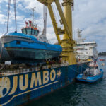 Two 22-metre, 320-tonne harbour tugs shipped from Vietnam to France.