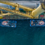 Two 22-metre, 320-tonne harbour tugs shipped from Vietnam to France.